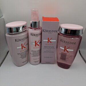 Lot - 4 Kérastase Genesis Shampoo Blow Dry Fluid Serum